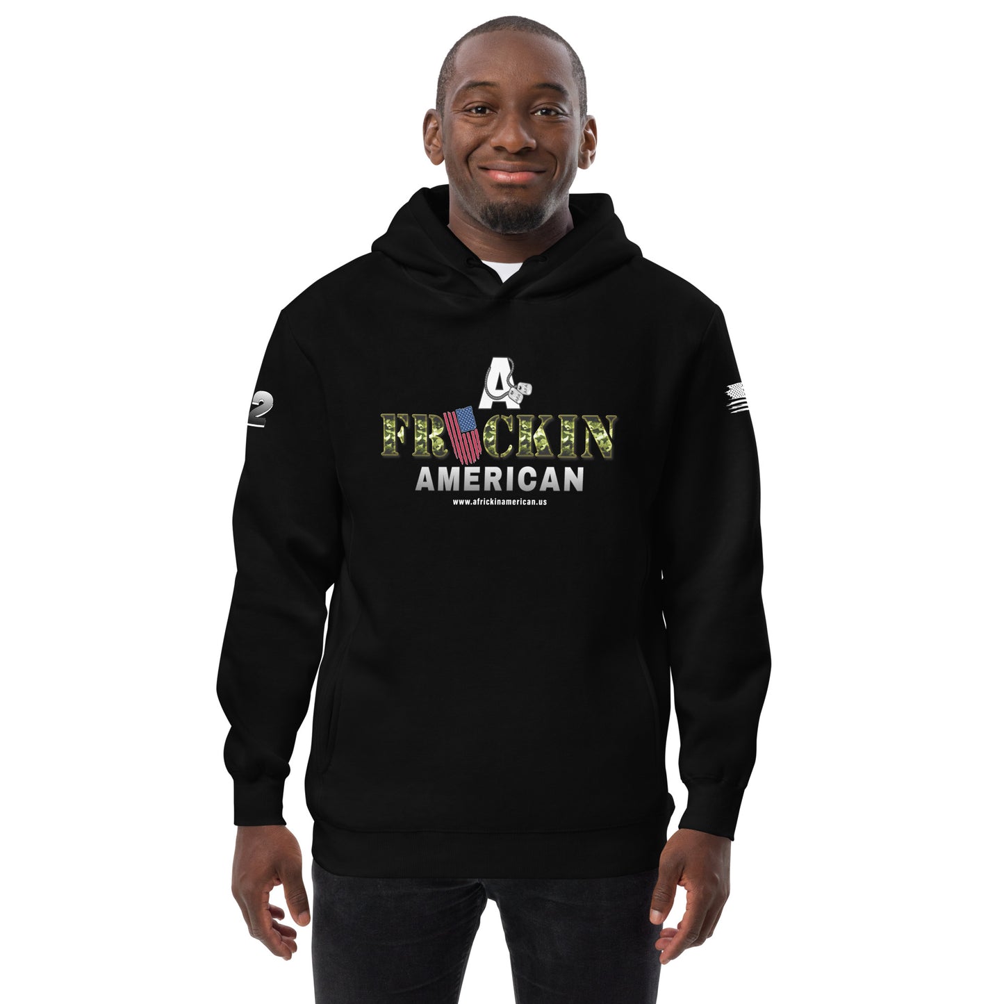 A Frickin American with Flag - Unisex fashion hoodie